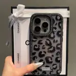Black Cheetah Studded Case