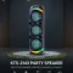 KTS-2143 + 3×8 Inch + Bluetooth DJ Party Speaker + 2 Wireless Mic & RGB LED + Best Price in Pakistan