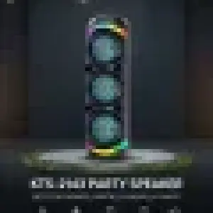 KTS-2143 + 3×8 Inch + Bluetooth DJ Party Speaker + 2 Wireless Mic & RGB LED + Best Price in Pakistan