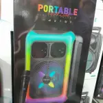 KBroad KTS-2452 8 Inch Bluetooth Party Speaker with Wireless Mic & RGB LED Lights – Best Price in Pakistan