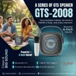 GTS-2008 4 Inch Bluetooth Karaoke Speaker with Voice Changer Mic & Type-C Fast Charging – Best Price in Pakistan