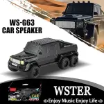 WS-G63 6-Wheel Truck Bluetooth Speaker with LED Lights, FM, USB, TF Card, TWS Stereo, Handsfree Call – Portable Wireless Speaker