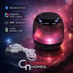 W66 Gyroscope 360° Rotating RGB Bluetooth Speaker – Mini Wireless Speaker with Bass