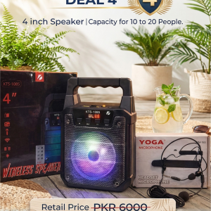 Ramzan Special Deal #4: KTS-1085 4" Portable Wireless Speaker + Yoga DM-193 Professional Headset Microphone