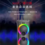 KTS-1860 Bluetooth Speaker with Wireless Mic 40W Dual 6.5 Inch | Karaoke Party Speaker RGB LED USB AUX FM Portable