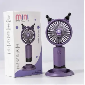 Mini Handheld Fan Portable Rechargeable USB Fan with Stand | Cute Mini Personal Cooling Fan