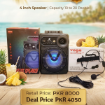 Ramzan Deal #5: KTS-1512 4" Wireless Rechargeable Speaker + Yoga DM-193 Professional Headset Mic