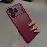 ✨ Luxury Frosted Translucent PC iPhone Case with Plating Frame & Lens Film Protection – 18 Series