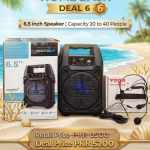 Ramzan Deal #6: GreatNice GTS-1283 6.5" Portable Wireless Speaker + Yoga DM-193 Headset Microphone Combo