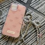 Luxury Pearl Bow iPhone Case – With Charm Pink Summer Aesthetic