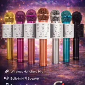 WS-858 Wireless Bluetooth Karaoke Microphone & Hi-Fi Speaker with Magic Voice Changer – Best Price in Pakistan