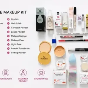 17 in 1 Makeup Kit for Women | Complete Makeup Set | Foundation, Primer, Concealer, Compact Powder, Loose Powder, Mascara, Eyeliner, Lipstick & Beauty Blender