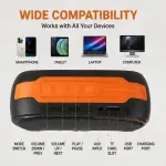 Bluetooth Speaker A768 Wireless Portable Mini Speaker | High Bass Sound | USB, TF Card, AUX Support | Rechargeable Speaker