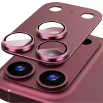 Burgundy Apple Logo Silicone iPhone Case with 18 Series Convertor Lens