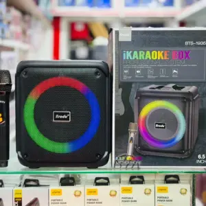 BTS-1935 6.5 Inch Bluetooth Karaoke Speaker with RGB LED Party Lights – USB, TF & FM Support – Best Price in Pakistan