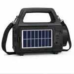 KTS-2031 Portable Wireless Speaker 3 Inch Bluetooth USB TF FM Radio Emergency Light Solar Panel 1200mAh