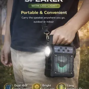 KTS-2295 + 3 Inch + Bluetooth Speaker + Solar Powered & High Bass + Best Price in Pakistan