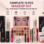 15 in 1 Makeup Kit for Girls & Women | Complete Makeup Set with Foundation, Primer, Concealer, Eyeshadow Palette, Mascara, Lipstick, Makeup Fixer & Face Powder