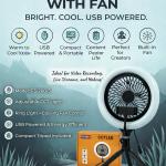 FS-260-5 Ring Light with Fan – 2700-7000K Adjustable LED Light for Video & Photography