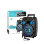 GTS-1700 8 Inch Bluetooth Party Speaker with Mic & LED Lights – Powerful Bass Karaoke Speaker – Best Price in Pakistan