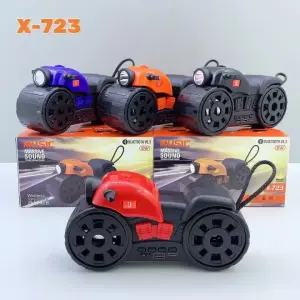 X-723 Super Bass Portable Bluetooth Speaker with Flashlight | Wireless Stereo Woofer | FM Radio | TF Card | USB | 1200mAh Battery