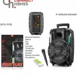 CRight KTS-1175 Wireless Portable Party Speaker - 8 Inch Big Woofer - High Power Bass - RGB LED Lights - Wireless Bluetooth, USB, SD Card & AUX Suppor