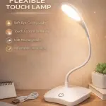 Flexible Touch LED Desk Lamp - Eye-Protection Reading Light for Study & Office - 3 Brightness Levels with Touch Control - USB Rechargeable & Portable Table Lamp