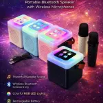 A9 Mini Bluetooth Speaker + Wireless Microphone + RGB LED Light + Best Price in Pakistan