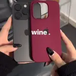 WINE APPLE LOGO SILICONE CASE