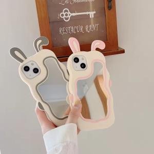 Rabbit Luxury Mirror Case for iPhone – Shockproof Protective Cover