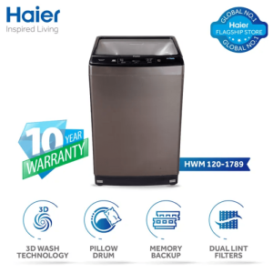Haier HWM120-1789 Top Loading Fully Automatic Washing Machine With Official Warranty.