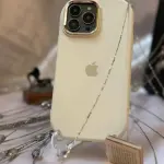 Round Luxury Apple Logo Silicone Case! 💗
