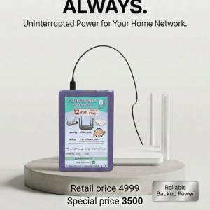 12V 20000mAh WiFi Router UPS Power Bank – 9–12 Hours Backup – Best Price in Pakistan