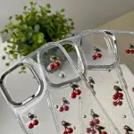 Cherry Charm Glitter Transparent iPhone Case